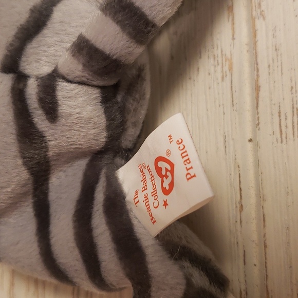 Ty Beanie Babies 1997 Brown Cat Pounce & Gray Striped Cat Prance NWT - Picture 8 of 11
